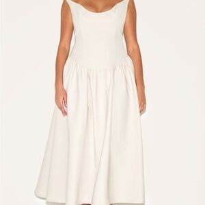 PrettyLittleThing Cream Dress